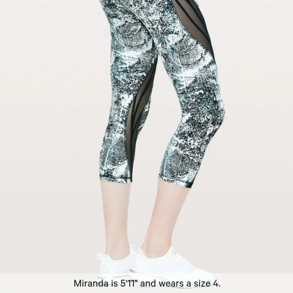 NWOT Lululemon Never Still Cropped Leggings - Size 10